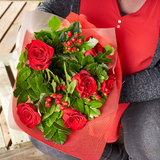 BOUQUET 6 ROSAS ROJAS ESPECIALES