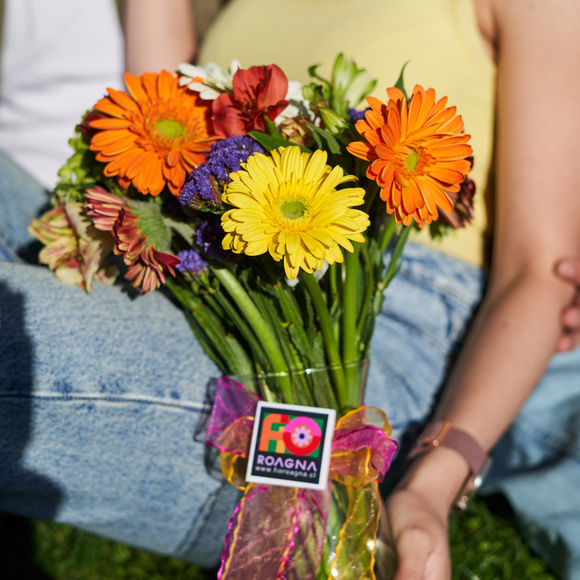FLORERO DE GERBERAS