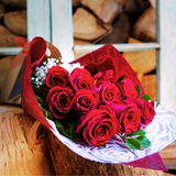 BOUQUET 12 ROSAS ROJAS