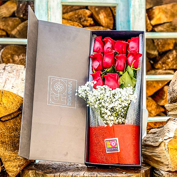 CAJA FIOBOX 18 ROSAS ROJAS